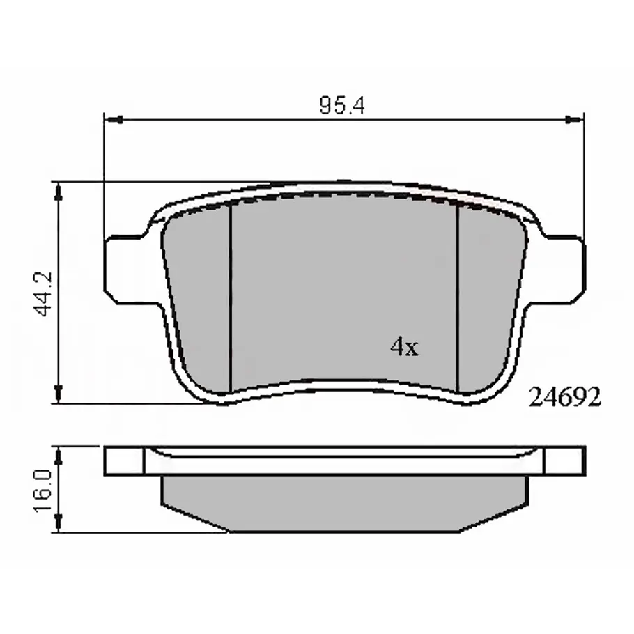 Pastillas Freno Mercedes Benz Citan 2012-2021 Trasero 1
