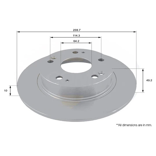 Disco Freno Honda Accord 2002-2008 Trasero