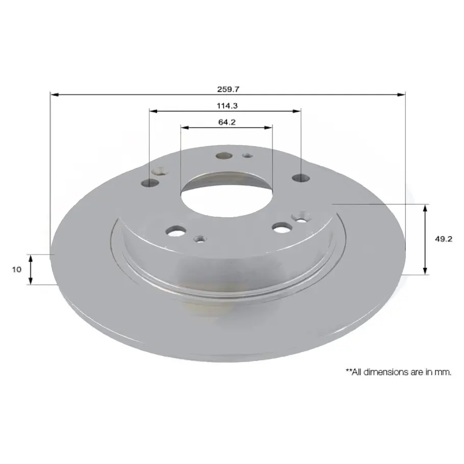 Disco Freno Honda Accord 2002-2008 Trasero 2