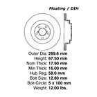 Disco Freno Subaru Outback 1994-1999 Trasero 2