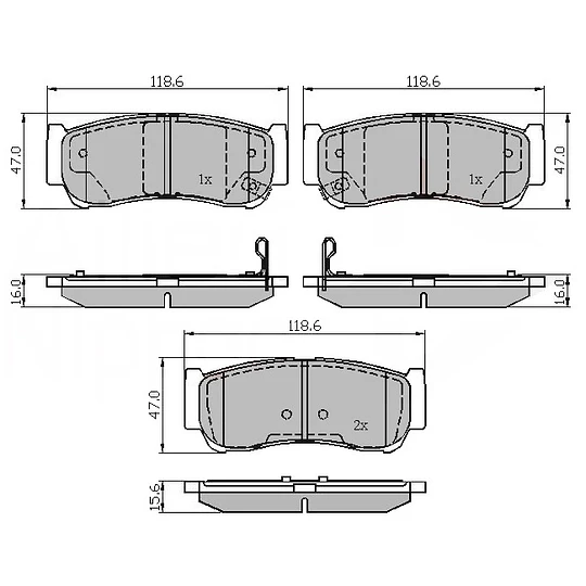 Pastillas Freno Maxus T90 2022-2026 Trasero