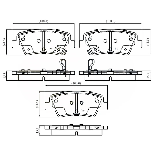 Pastillas Freno Kia Cerato, K3 2019-2024 Trasero