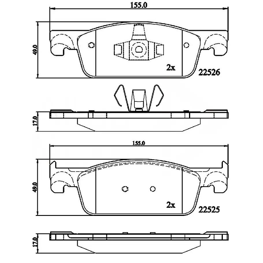 Pastillas Freno Renault Clio 2012-2020 Delantero 1