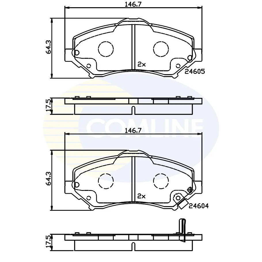 Pastillas Freno Jeep Liberty / New Cherokee 2008-2013 Delantero 1