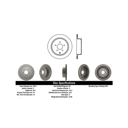 Disco Freno Nissan Rogue 2021-2026 Trasero
