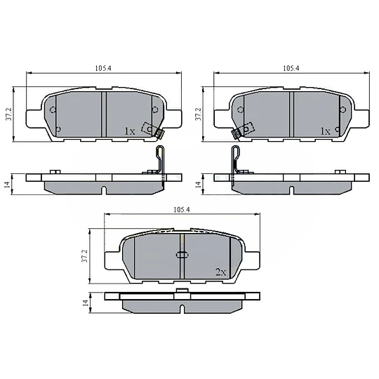 Pastillas Freno Nissan Rogue 2008-2015 Trasero