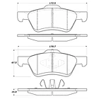 Pastillas Freno Ford Escape (Kuga) 2001-2007 Delantero 1