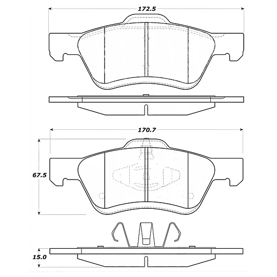 Pastillas Freno Ford Escape (Kuga) 2001-2007 Delantero