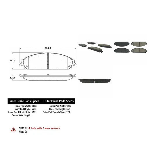 Pastillas Freno Dodge Charger 2011-2023 Delantero
