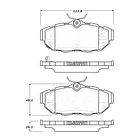 Pastillas Freno Ford Mustang 2005-2014 Trasero 1
