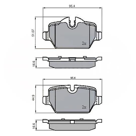 Pastillas Freno BMW 316i 2004-2013 Trasero