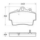 Pastillas Freno Porsche Boxster 2005-2012 Delantero 2
