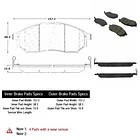 Pastillas Freno Infiniti QX70 2009-2017 Delantero 1