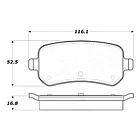 Pastillas Freno Chrysler Voyager / Grand Voyager 2008-2019 Trasero 2