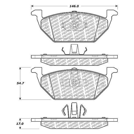 Pastillas Freno Ford Escape (Kuga) 2001-2007 Trasero