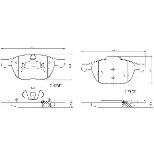 Pastillas Freno Jeep Grand Cherokee 2005-2010 Delantero