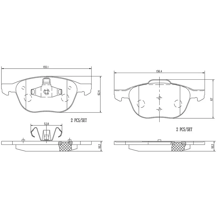 Pastillas Freno Jeep Grand Cherokee 2005-2010 Delantero 