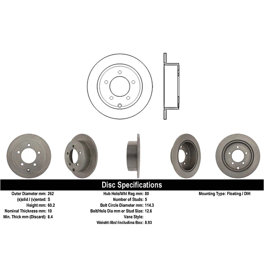 Disco Freno Jeep Liberty / New Cherokee 2002-2007 Trasero