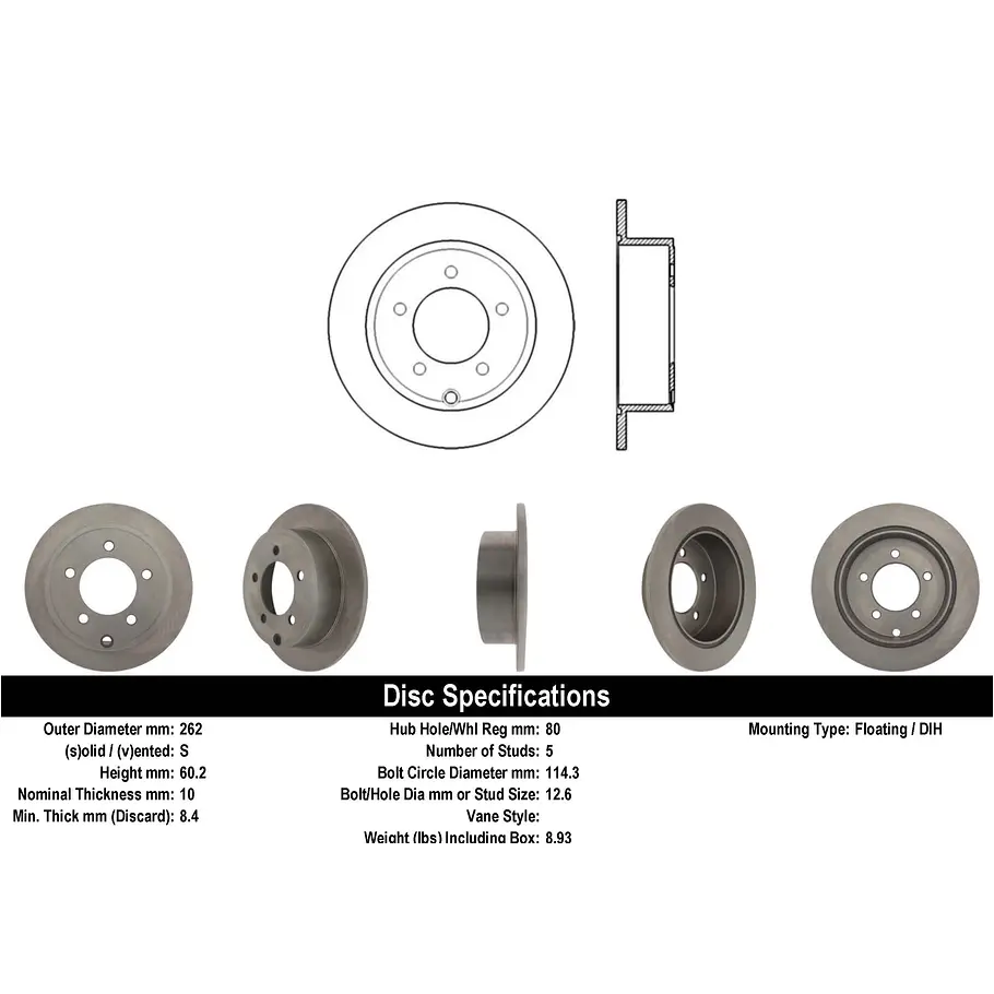 Disco Freno Jeep Liberty / New Cherokee 2002-2007 Trasero 2