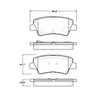 Pastillas Freno Kia Cerato, K3 2014-2020 Trasero 2
