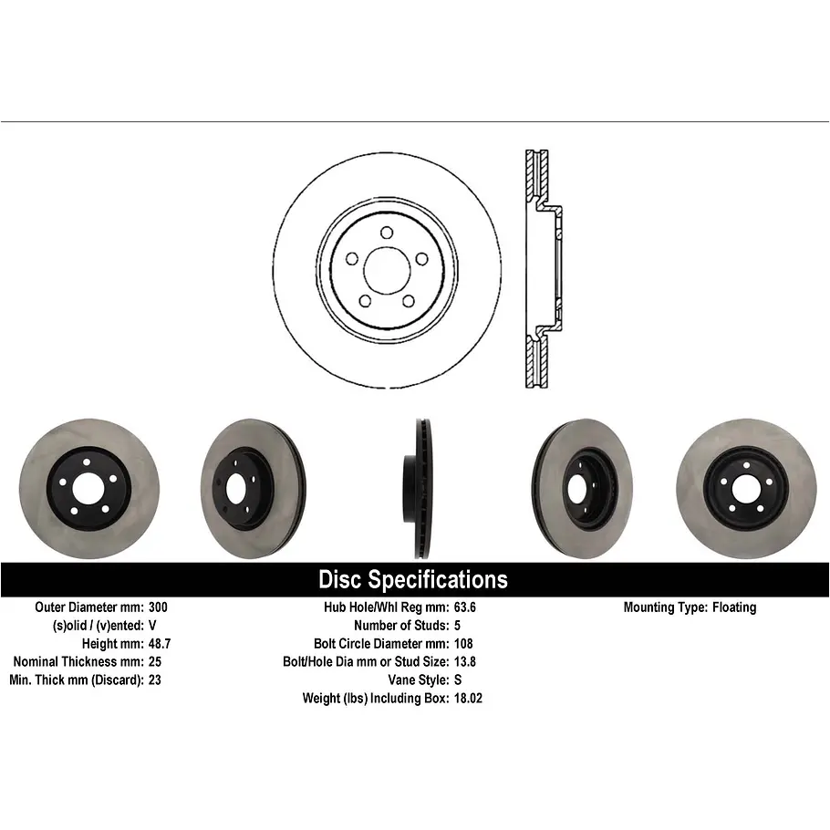 Disco Freno Ford Escape (Kuga) 2013-2019 Delantero 2