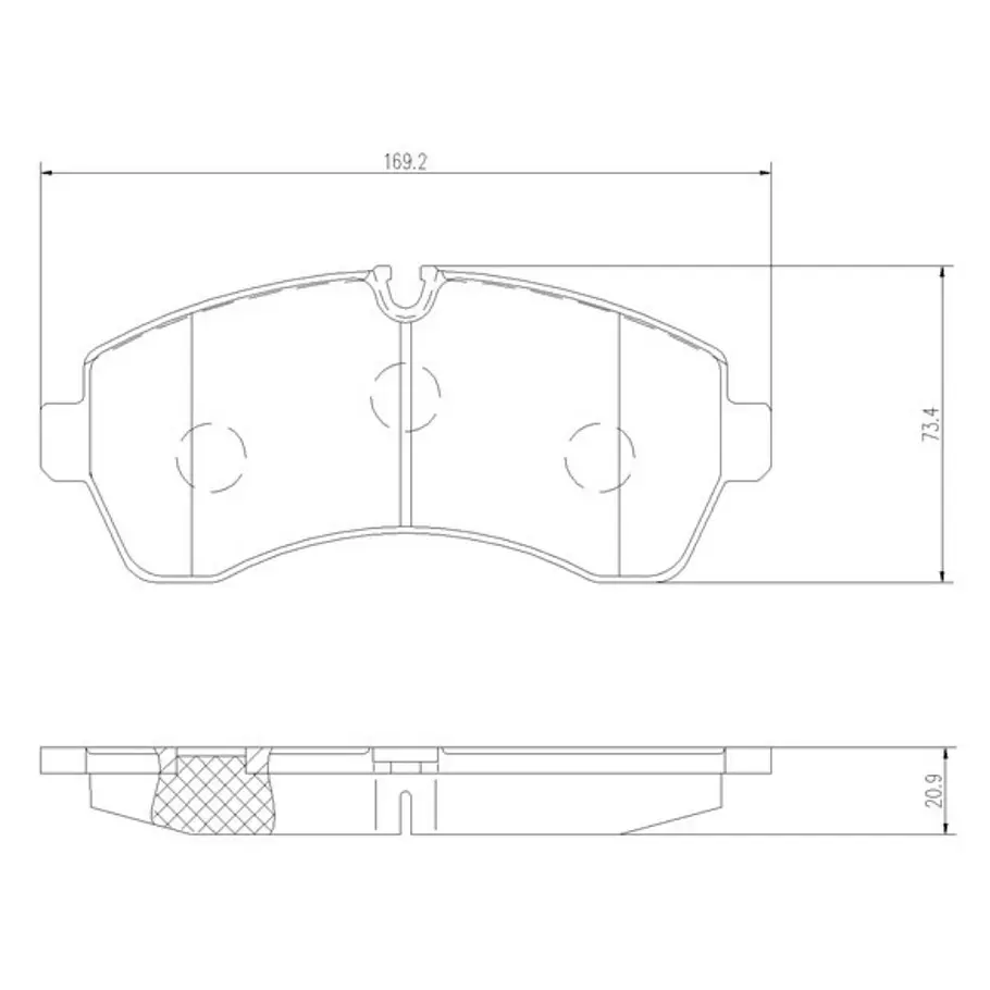 Pastillas Freno Mercedes Benz Sprinter 2006-2018 Delantero 2