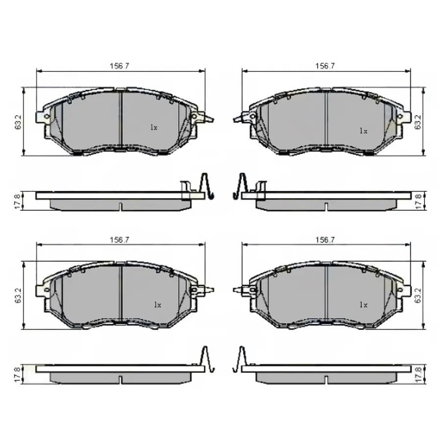 Pastillas Freno Subaru WRX 2015-2021 Delantero 1