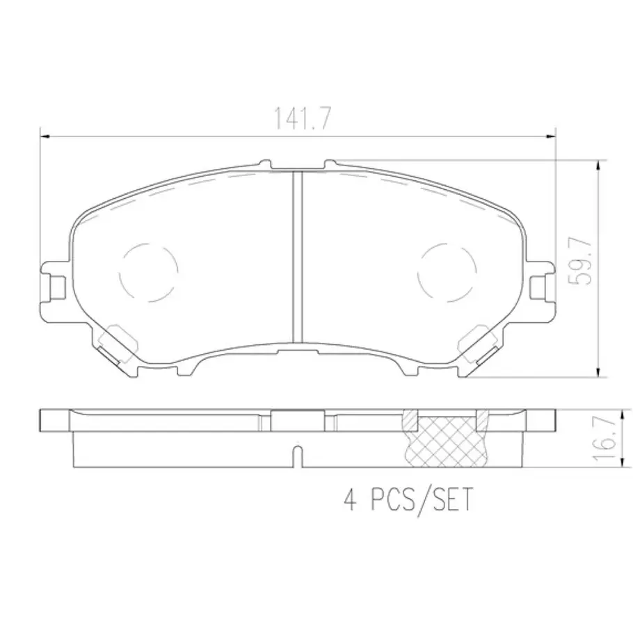 Pastillas Freno Nissan Qashqai 2014-2022 Delantero 1