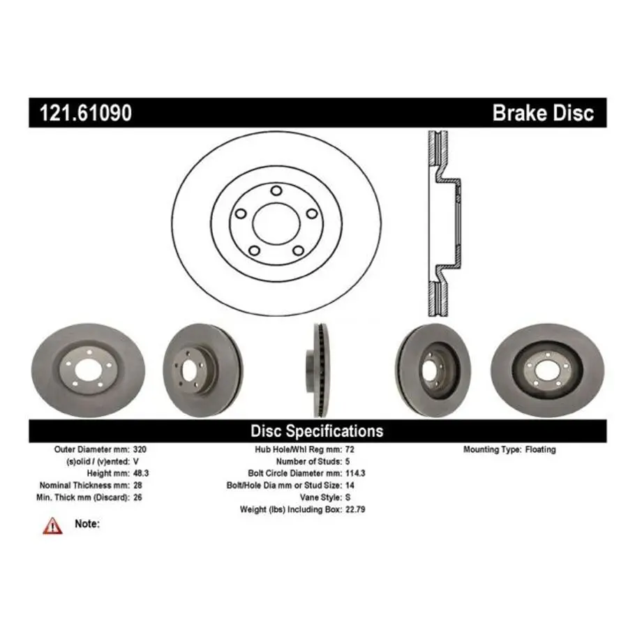 Disco Freno Ford Escape (Kuga) 2013-2019 Delantero 2