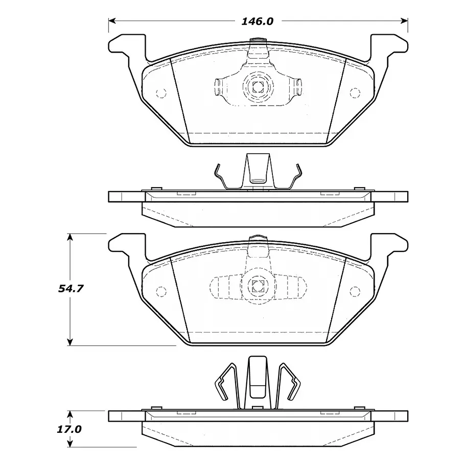 Pastillas Freno Ford Escape (Kuga) 2008-2012 Trasero 1