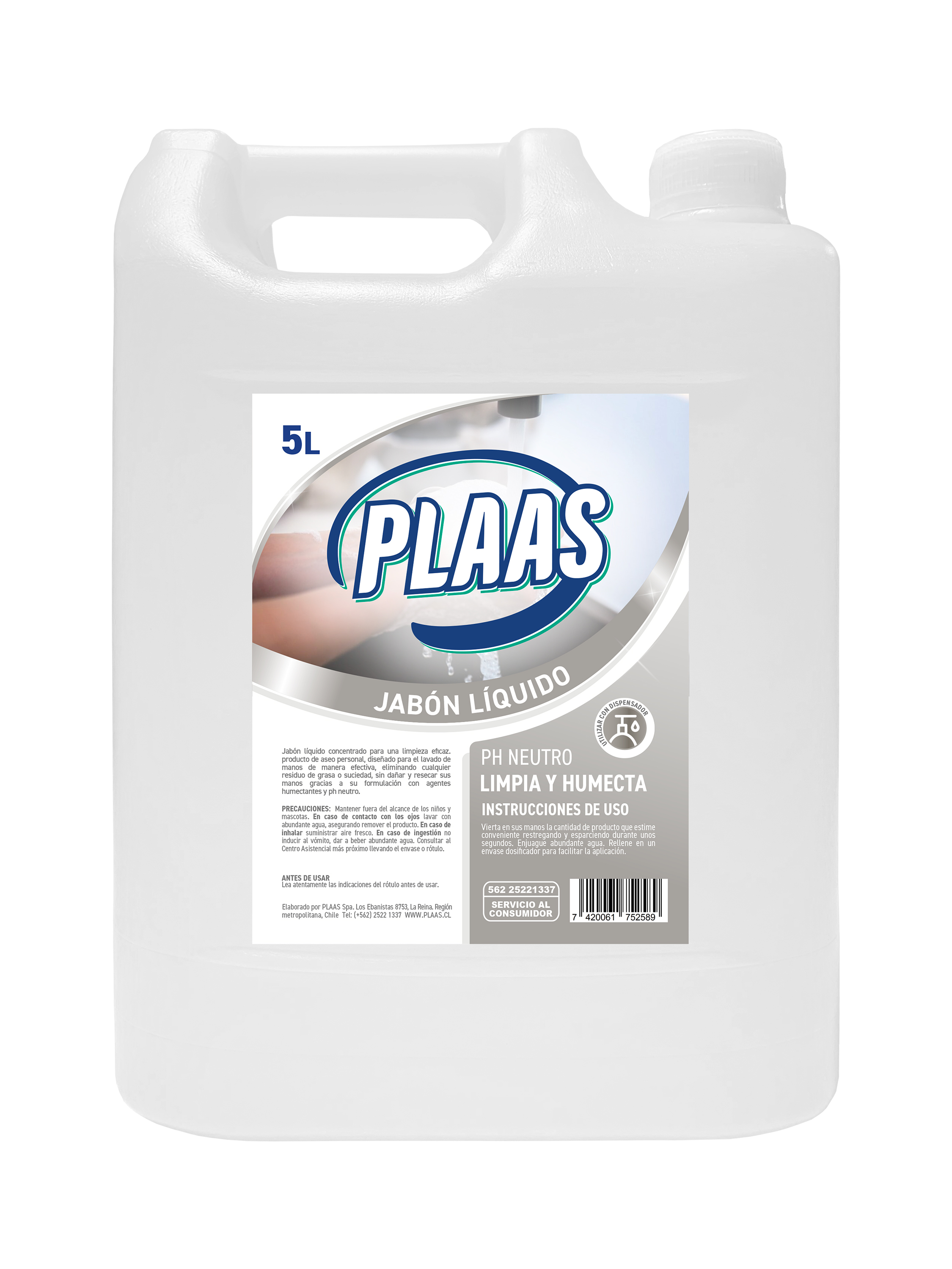 Jabón líquido PLAAS 5L