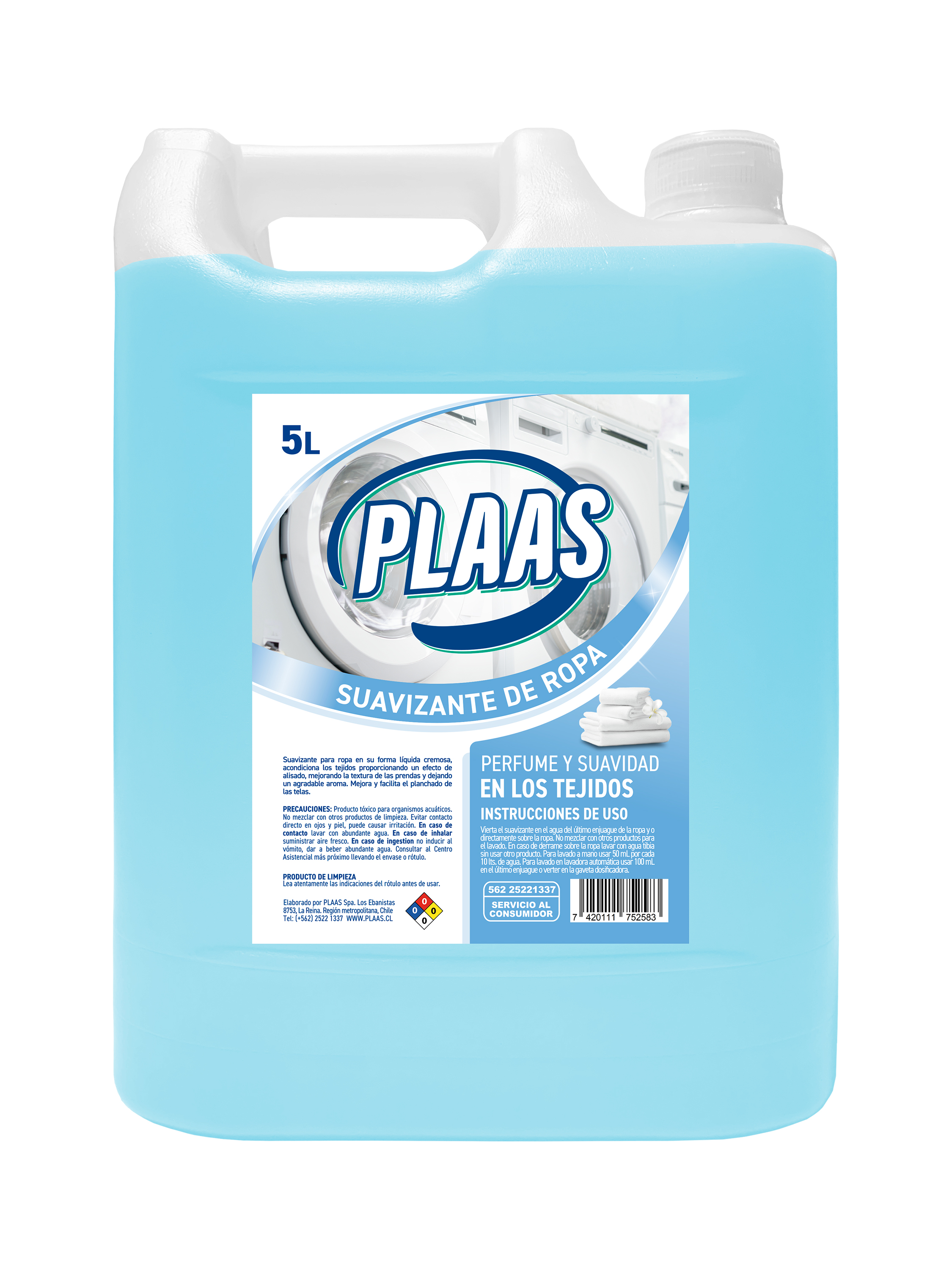 Suavizante de ropa PLAAS 5L