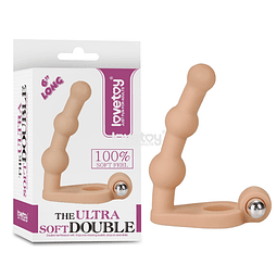 Anillo vibrador con Dildo para Doble Penetración "6"
