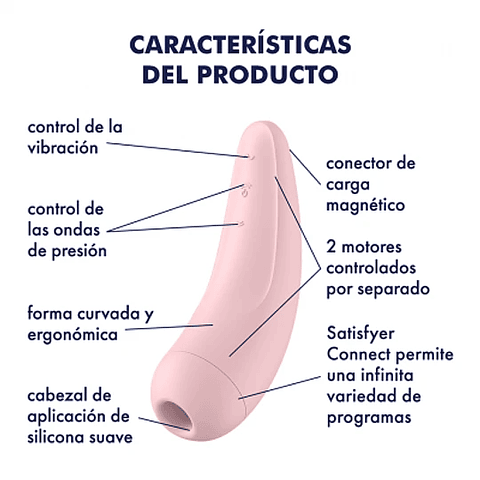 Vibrador c/ pulso de aire Satisfyer Curvy 2 / App bluetooth