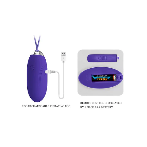 HUEVO VIBRADOR CON CON CONTROL USB "PRETTY LOVE JENNY YOUTH" 