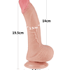 DILDO REALISTA DOBLE CAPA SLIDING - SKIN 7.5