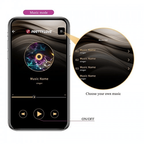 Abner Huevo Vibrador con APP - Morado /  BLUETOOTH