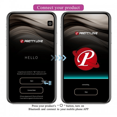 Abner Huevo Vibrador con APP - Morado /  BLUETOOTH