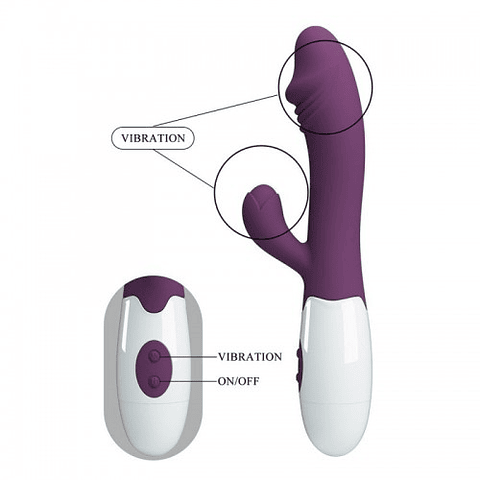 Snappy Vibrador de Doble Estimulación - Burdeo