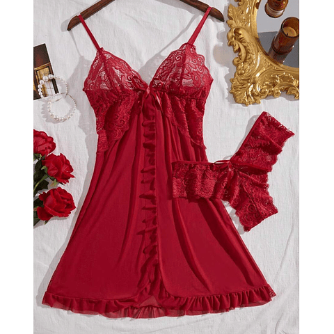 BABY DOLL PANTALETAS BURDEO