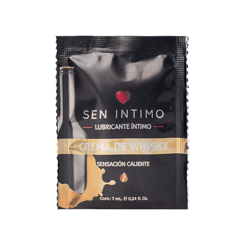 Sachet Lubricante Sabor Crema De Whisky - Efecto Calor Sen Intimo 7 ml