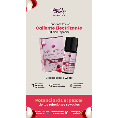 Lubricante Estimulante /Electrizante Caliente Lychee 