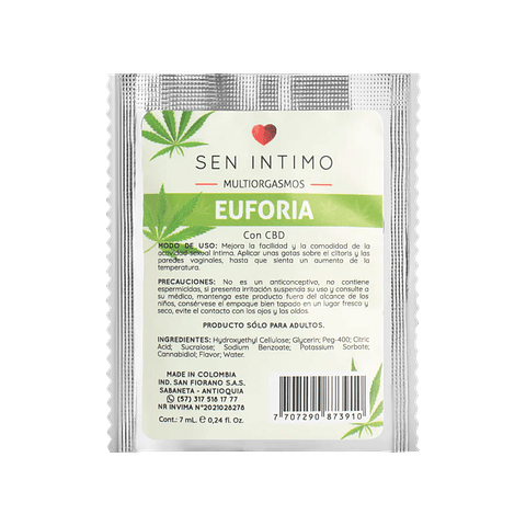 Multiorgasmos Euforia Sachet X 7 Ml Sen Intimo