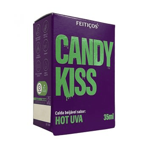 LUBRICANTE COMESTIBLE CANDY KISS HOT - UVA 35 ml