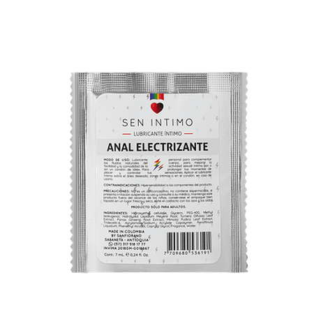 Sachet Lubricante Anal  Electrizante Sen intimo 