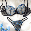 CONJUNTO FLORAL AZUL
