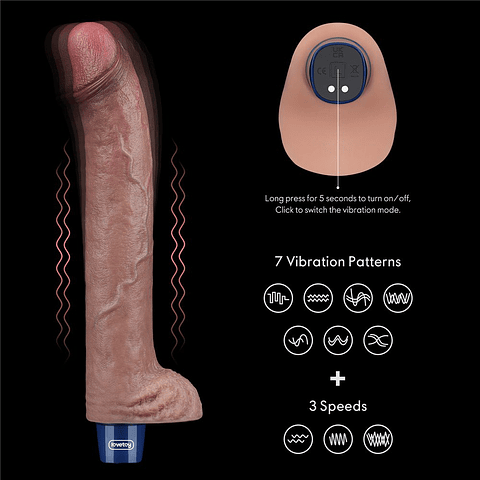 Vibrador Realista Lovetoy con testículos Real Softee USB 