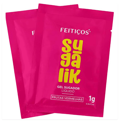 SACHET SUGALIK- SUCCIONADOR LÍQUIDO ESTIMULANTE CLITORIAL SABOR - FRUTOS ROJOS 1g