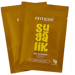 SACHET SUGALIK- SUCCIONADOR LÍQUIDO ESTIMULANTE CLITORIAL SABOR - DULCE DE LECHE 1g