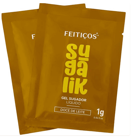 SACHET SUGALIK- SUCCIONADOR LÍQUIDO ESTIMULANTE CLITORIAL SABOR - DULCE DE LECHE 1g